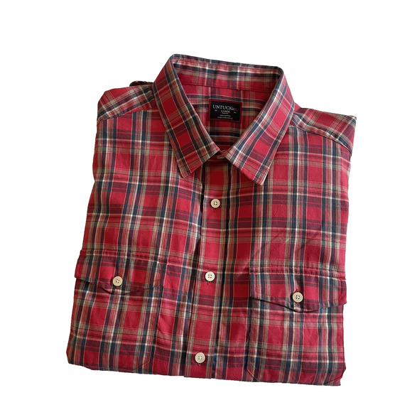 UNTUCKit Button Down Shirt Slim Fit Blue White Pink Gray Cotton Size Large - Picture 1 of 8